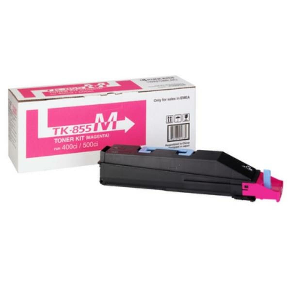 Kyocera Toner Cartridge TK-855 M - MAGENTA - 18.000 Pages Ultra High Capacity Genuine Premium Printer Toner - 1T02H7BEU0 - 0T2H7BEU - for TASKalfa 400ci / TASKalfa 500ci / TASKalfa 552ci