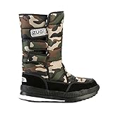 L-RUN Mens Winter Snow Boots Outdoor Warm Fur Booties Knee High Waterproof