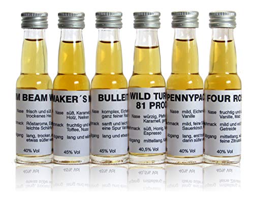Bourbon-Whisky Einsteiger Tasting Set Bourbon aus den inklusive mundgeblasenes Tasting-Glas – Bild 5