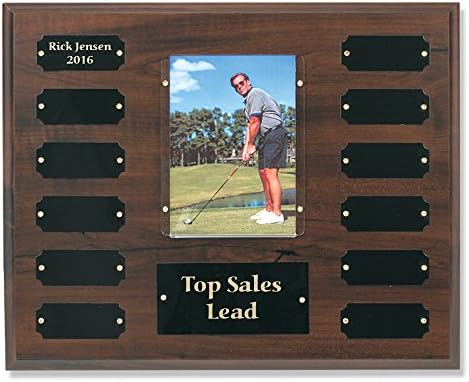 Perpetual Plaque Multi Plate Image Picture Award Cherry Finish - 3 1/2" x 5" Photo