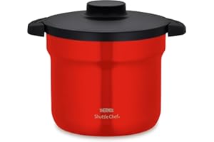 Thermos KBJ-4502 UR Vacuum Insulated Cooker, Shuttle Chef, 1.3 gal (4 to 6 People) Urban Red Cera Protective Coat