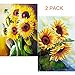 JOPROCH BOHADIY 2 Pack DIY 5D Diamond Painting by Number Kit for Adult, Sunflowers Full Drill Crystal Rhinestone Embroidery Cross Stitch Diamond Embroidery Dotz Kit Home Wall Decor