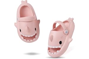 Coolloog Kids Shark Slides Toddler Girls Boys Cute Cartoon Summer Cloud Slippers Toddler Baby Non-Slip Beach Pool Shower Shoes