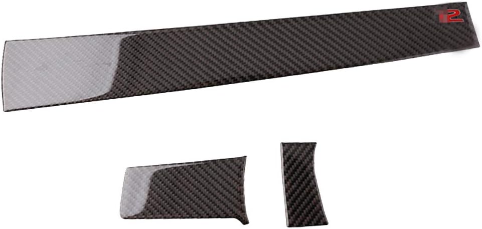 3pcs Carbon Fiber Center Console Moulding Cover For Honda Civic Si 2017-2018