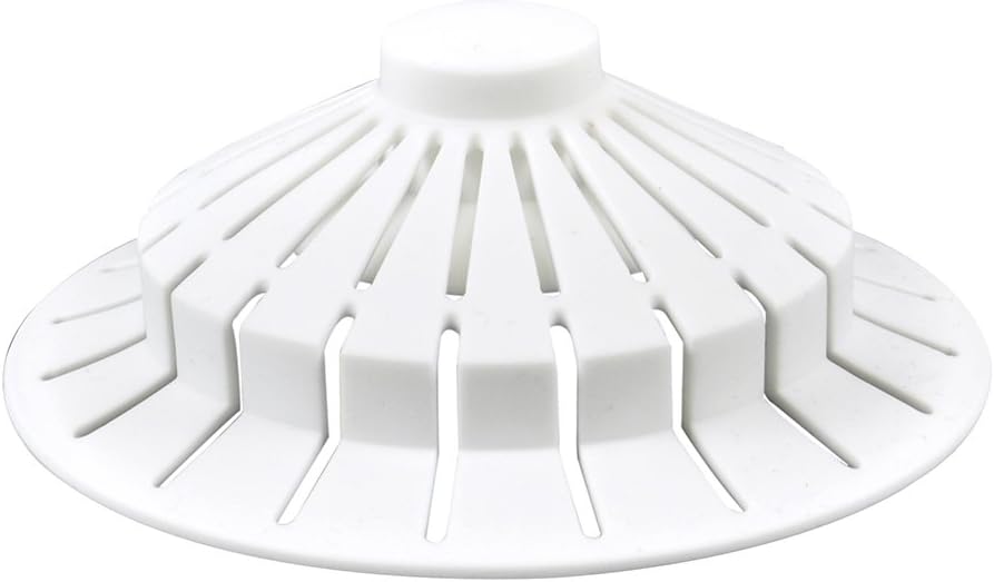 DANCO Universal Bathroom Bathtub Suction Cup Hair Catcher Strainer and Snare | Fits Lift & Turn, Push Button & Trip Lever Bathtub Drains | White (10771) - - 