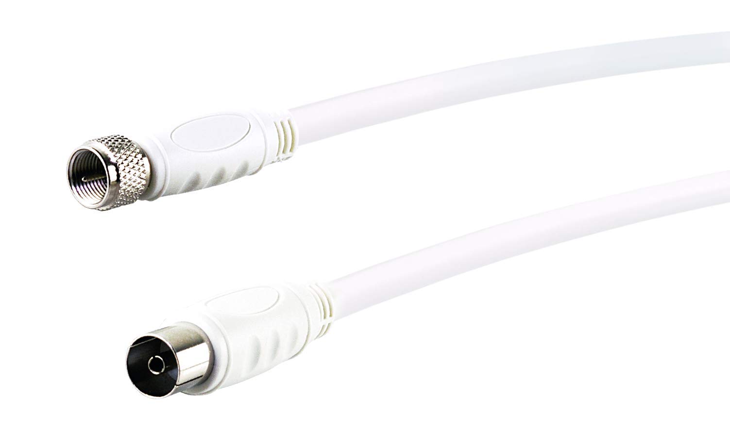 Schwaiger KVCKHQ191532 Satellite cable 90 dB F Male to IEC female, 1.5 M, White