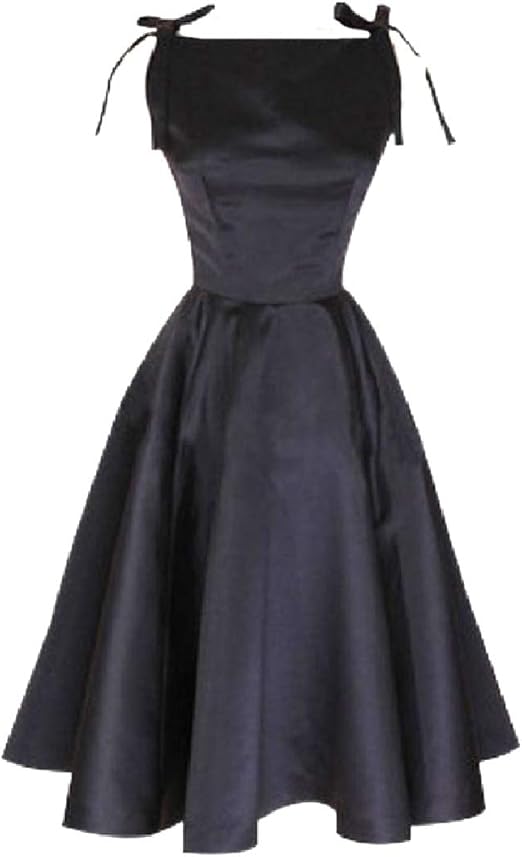 Amazon Kankanluck 女性のノースリーブオードリーヘップバーンボートネッククラシックのドレス ワンピース チュニック 通販