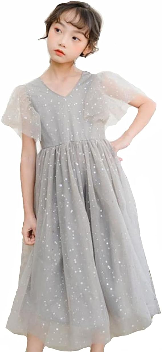 Amazon ガールズ ワンピース 子供ドレス お姫様ドレス キッズワンピース チュール 女の子 子供服 発表会 結婚式 誕生日 フラワーガールドレス ロングスカート普段着 カジュアル110 165cm フォーマル 通販