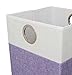 BIRDROCK HOME Folding Cloth Laundry Hamper with Handles - Dirty Clothes Sorter - Easy Storage - Collapsible - Purple and White