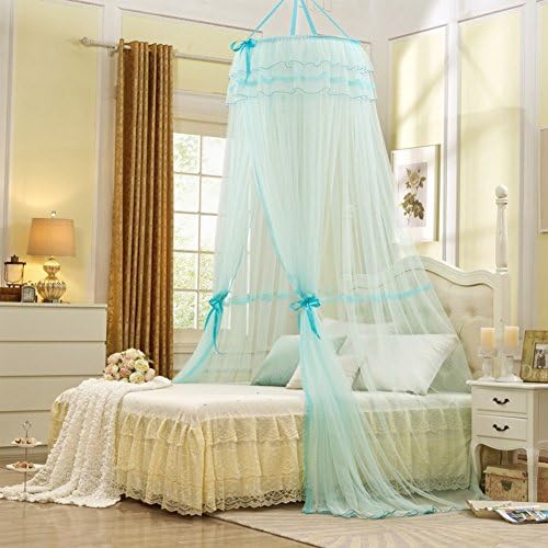 WENZHANG Dome netting curtains,Ceiling mosquito net ceiling nets princess bed canopy european netting bedding-E