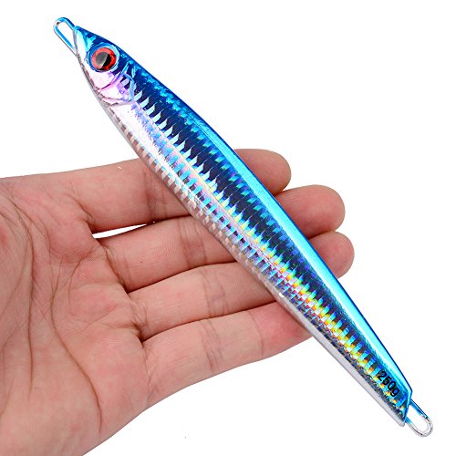 Metal jigging lures fishing lead jigs baits deep saltwater spoon …