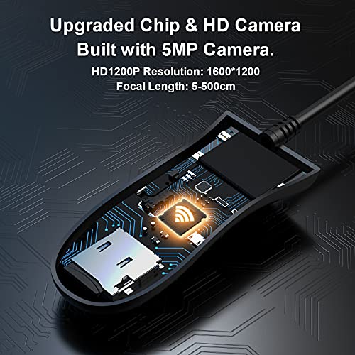 Wireless Endoscope,Upgrade IP68 Waterproof HD Inspection Camera,WiFi Borescope Flexible Semi