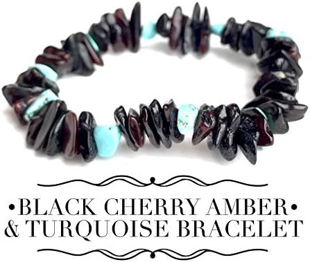Lolly Llama Beautiful Adult Baltic Amber Bracelet - All Natural Pain Relief for Adults to Help Migraines, Sinus, Arthritis and More! - Dark Cherry