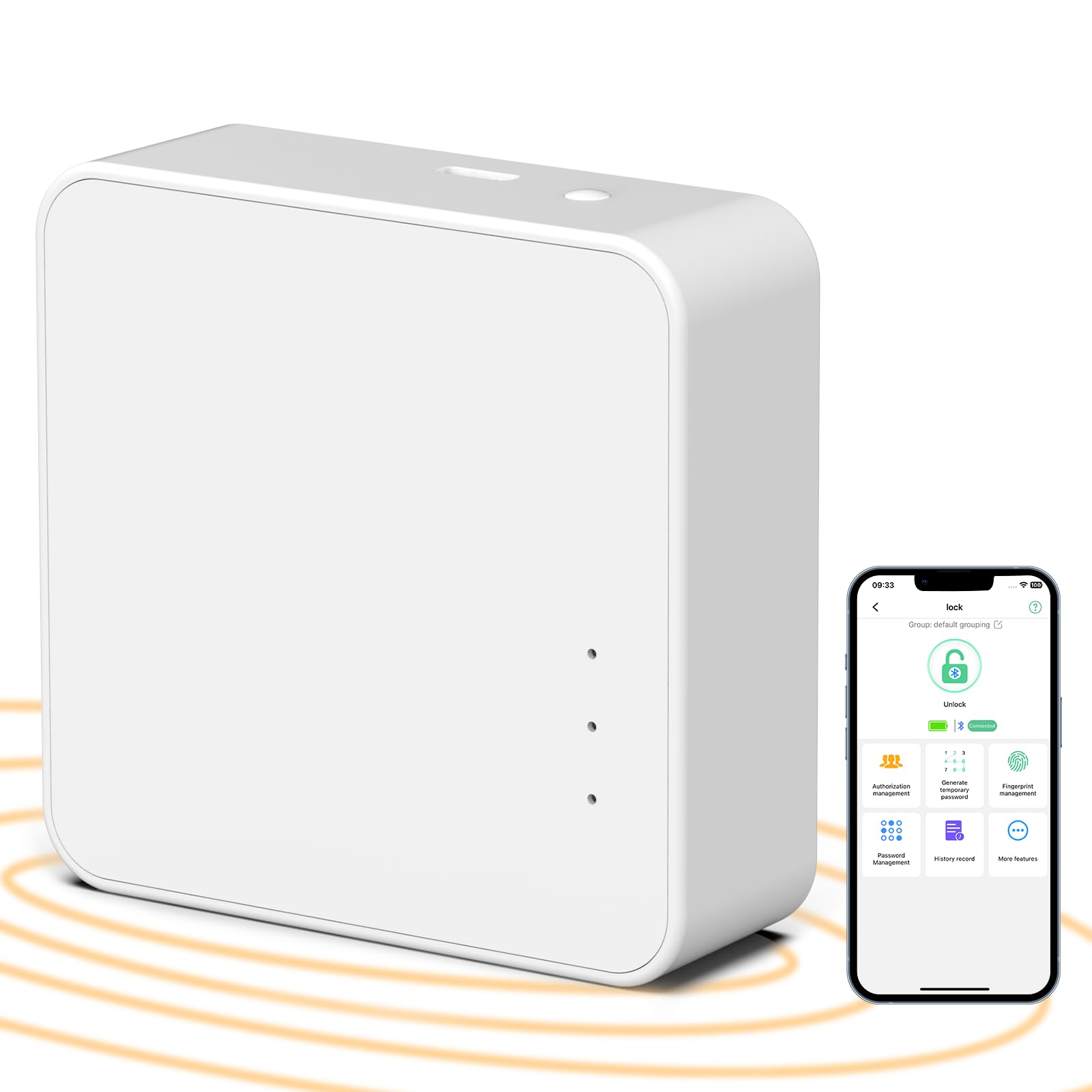 Eseesmart WiFi Gateway, Smart Remote Control Smart Door Lock with eSmartLock App Wi-Fi Hub Compatible with Alexa Voice Control Smart Home Devices