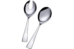Mikasa 5147646 Serena 2-Piece Stainless Steel Salad Serving Set