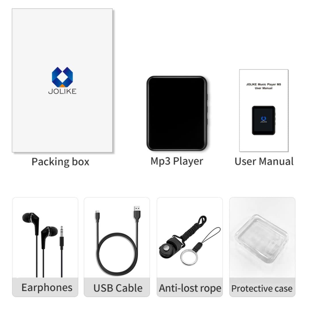 64GB MP3 Player Bluetooth 5.3 Touch Screen Music Player Portable mp3 Player with Speakers high Fidelity Lossless Sound Quality mp3 FM Radio Recording e-Book MP3 Player Support (128GB)