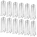 baotongle 50 pcs Stainless Steel Curtain Pleater Tape Hooks Stainless Curtain Pleat Hook, 4 Prongs Pinch Pleat Hook Clip Traverse Pleater