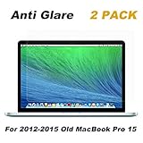 2 Pack Anti Glare Screen Protector Compatible MacBook Pro 15