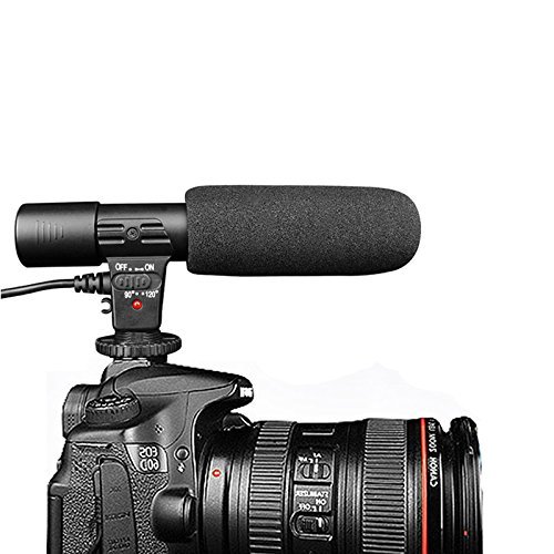 SmilePowo Camera Microphone Mic-01 3.5mm Digital Video Recording Microphone for D-SLR Camera Stereo Shotgun Recording Microphone for Digital SLR Camera,Nikon/Canon Camera/DV Camcorder - Thumbnail 5