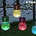MAGGIFT 8 Pack Solar Hanging Ball Lights with Umbrella Clips, Outdoor Christmas Ornaments Tree Decoration Solar Lantern Multi-Color Changing Cracked Glass Lights for Yard Patio