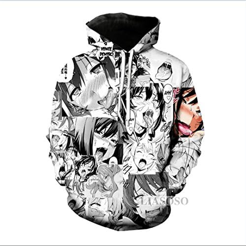 COCOBOBO Unisex Anime Ahegao Red Face 3D Print T-Shirt/Hoodie / Sweatpants/Pullover