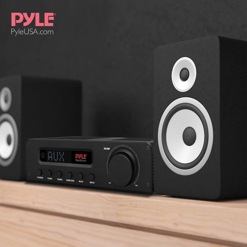 Wireless Bluetooth Home Audio Amplifier - 100W 5 Channel Home Theater Power Stereo Receiver, Surround Sound w/ HDMI, AUX, FM Antenna, Subwoofer Speaker Input, 12V Adapter - Pyle PFA540BT: Electronics