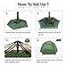 OlarHike 2-4 Person Tent for Camping, 4 Season Lightweight Waterproof Instant Family Backpacking Camping Tents, Green