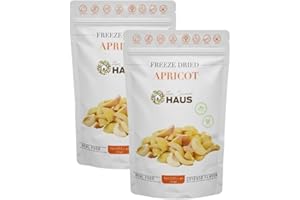 The Snack Haus Freeze-Dried Apricots (2 Pack) | All-Natural, No Preservatives | Nutrient-Rich, High Fiber Snack | Perfect for Yogurt, Granola, or On-The-Go! (0.52 Oz/Pack)