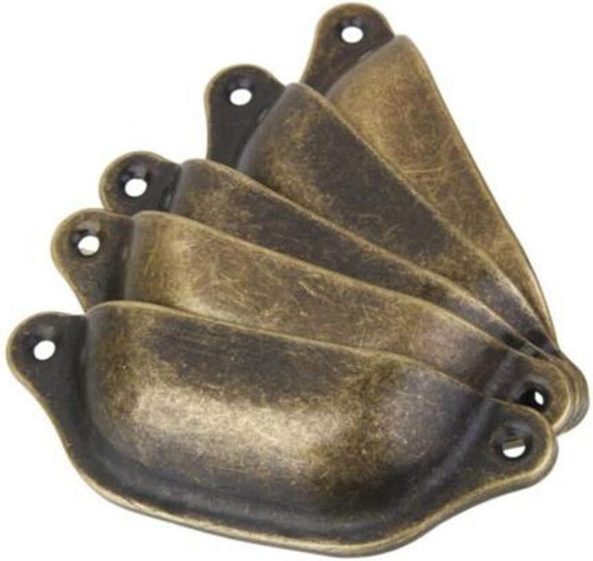 Loriver 10 Piezas de latón Antiguo Taza rústica tirón del gabinete