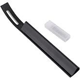 Black Safety Skiver Beveler Thinning Leather Craft Blade DIY Folds Seams Tool