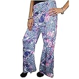 Boho Women Hippie Pant High Wiast Purple Printed Gypsy Palazzo Pants