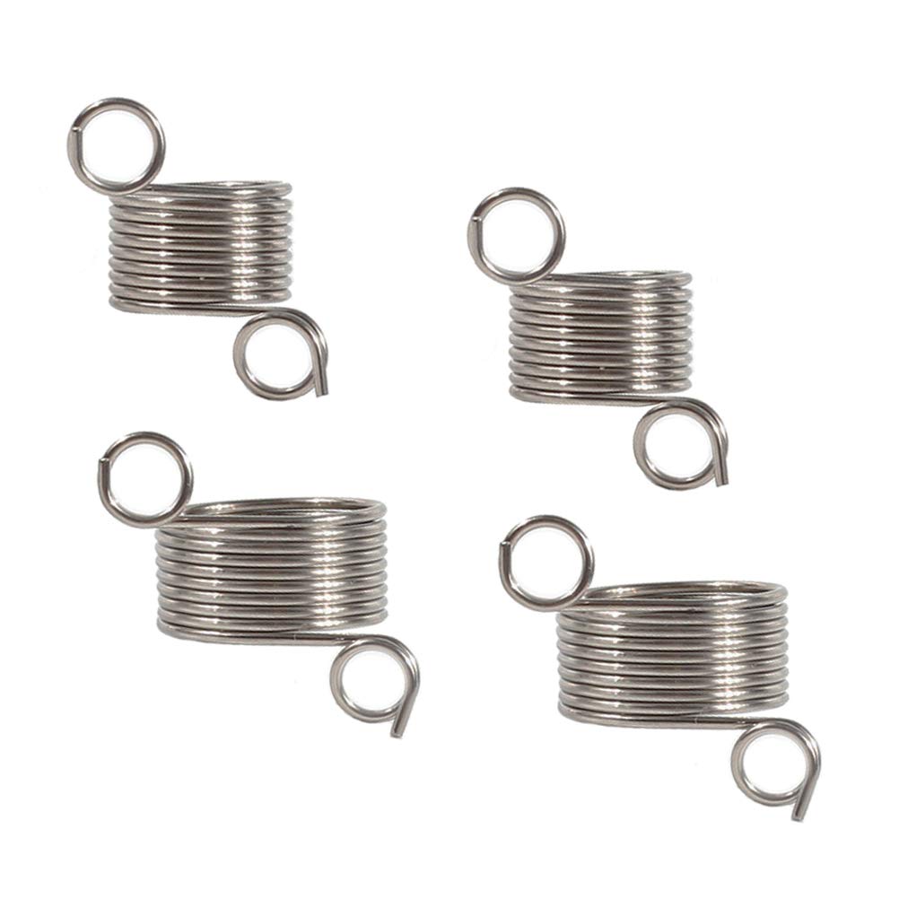 Yarn Guide Knitting Thimble,4 Pack Stainless Steel Handy Knitting Sweater Finger Coil Tool Knitting Needle Thimble for Knitting Crafts Sewing Accessories Silver(2 Szie)