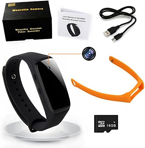 Amyway 8GB Wristband Spy Camera,1080P HD Spy Dvr Hidden Camera Intelligent Bracelet-Adjustable Wristband Style