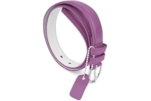 BELLE DONNE Belts For Girls, Kids Belt, Girls Belt, Skinny Belt, PU Leather Belts, Silver Polish Buckle