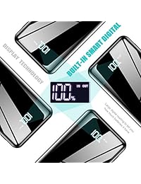 Cargador portátil de 25000 mAh   Alta capacidad con pantalla digital LCD, 3 salidas USB y batería externa de doble entrada compatible con teléfonos inteligentes, teléfonos Android, tabletas y más