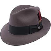 Stetson Men's Frederick Felt Fedora Hat (Caribou, 7 3/4)