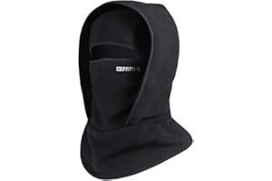4-in-1 Winter Balaclava Face Mask, Fleece Windproof Neck Warmer Hood for Skiing Cycling and Outdoor Cold Weather