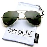 zeroUV® - Original Classic Metal Standard Aviator Sunglasses - Nickel Plated Frame
