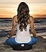 Trevida (Black) Organic Zafu Buckwheat Meditation Cushion Bolster Yoga Cushion - Handcrafted Certified Organic Premium Cotton & High Quality Zipper - Refillable & Adjustable - Built-in Handle