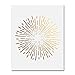 Burst Gold Foil Art Print Abstract Circle Fireworks Concentric Lines Sun Starburst Poster Contemporary Geometric Wall Art 5 inches x 7 inches B1
