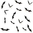 HOZZQ DIY Halloween Party Supplies PVC 3D Decorative Scary Bats Wall Decal Wall Sticker, Halloween Eve Decor Home Window Deco