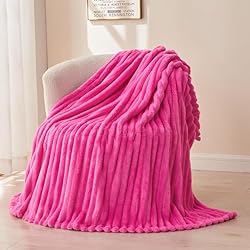 NEWCOSPLAY Super Soft Throw Blanket Hot Pink