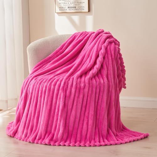 NEWCOSPLAY Super Soft Throw Blanket Hot Pink