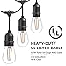 Newhouse Lighting Outdoor String Lights with Hanging Sockets | Weatherproof Technology | LED | Heavy Duty 25-foot Cord | 9 LED Filament Lights Bulbs Included (1 Free Replacement!)