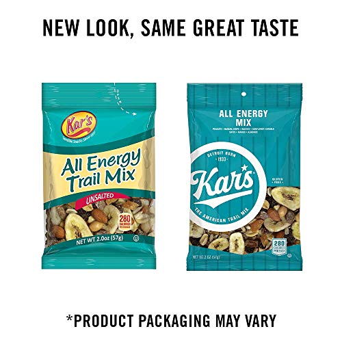 image for Kar's All Energy Unsalted Trail Mix 2 oz Single Serving Bags - Peanuts