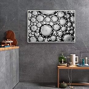 Floating Framed for Living Room Bedroom Black and...