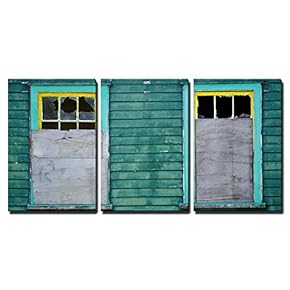 Rustic Old Farm House Windows - Canvas Art Wall Art -16"x24"x3 Panels