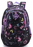 Eshops Backpacks for Girls School Bags for College Waterproof Outdoor Travel Backpack for Women (Black)