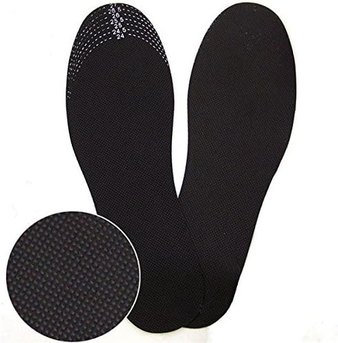 Flyyfree Bamboo Charcoal Deodorant Foot Inserts Shoe Pads Insoles Cushion Mat BLACK 1 Pair