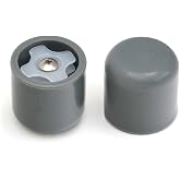 Top Glides Extra Durable Walker Caps for 1-1/8" Walkers (One Pair - Gray)